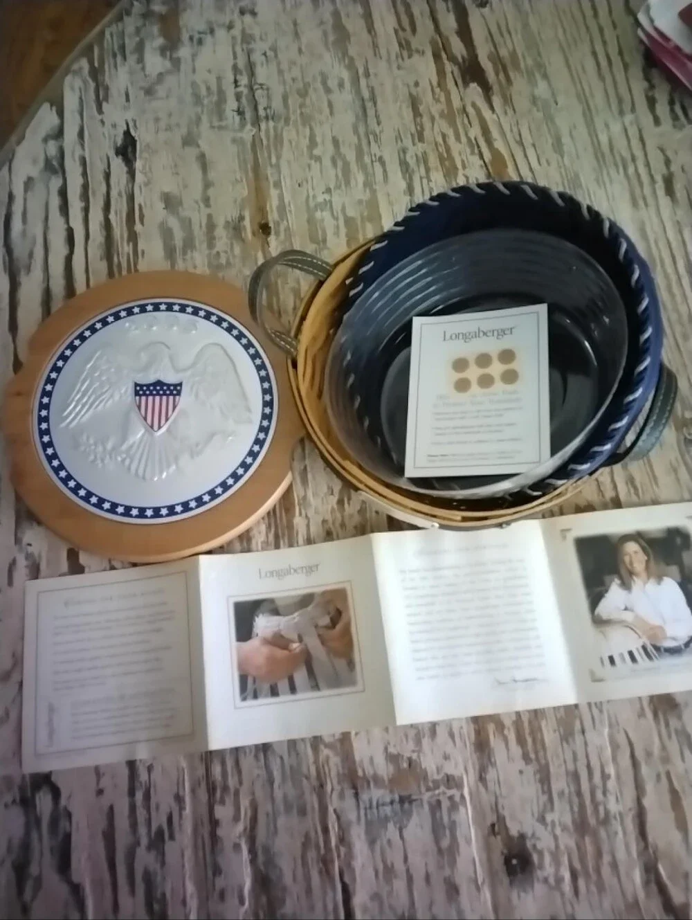 Longaberger 2005 Presidential Inaugural Basket-Embossed Tin American Eagle